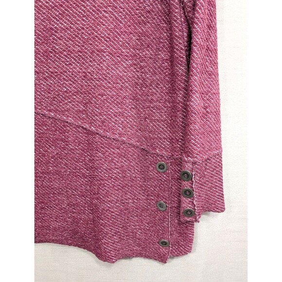 Soft Surroundings MEDIUM Terry Pullover Tunic Top Cowl Neck Pink Lagonlook Boho - Picture 7 of 16